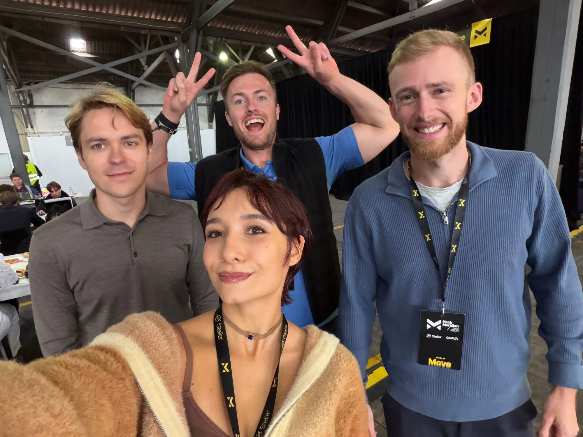 Nik Zechner with his team at a hackathon in Lisbon
