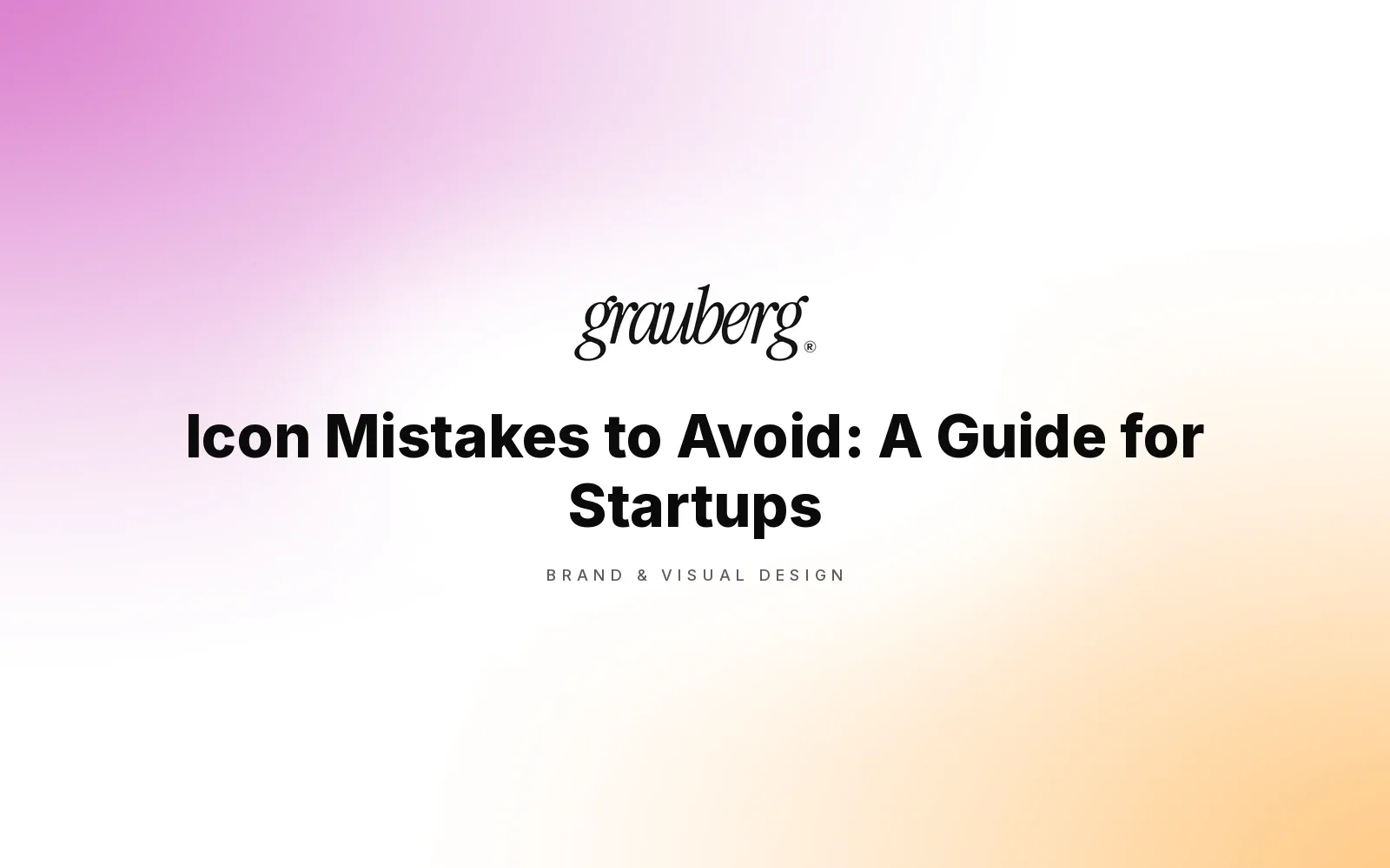 Icon Mistakes to Avoid: A Guide for Startups