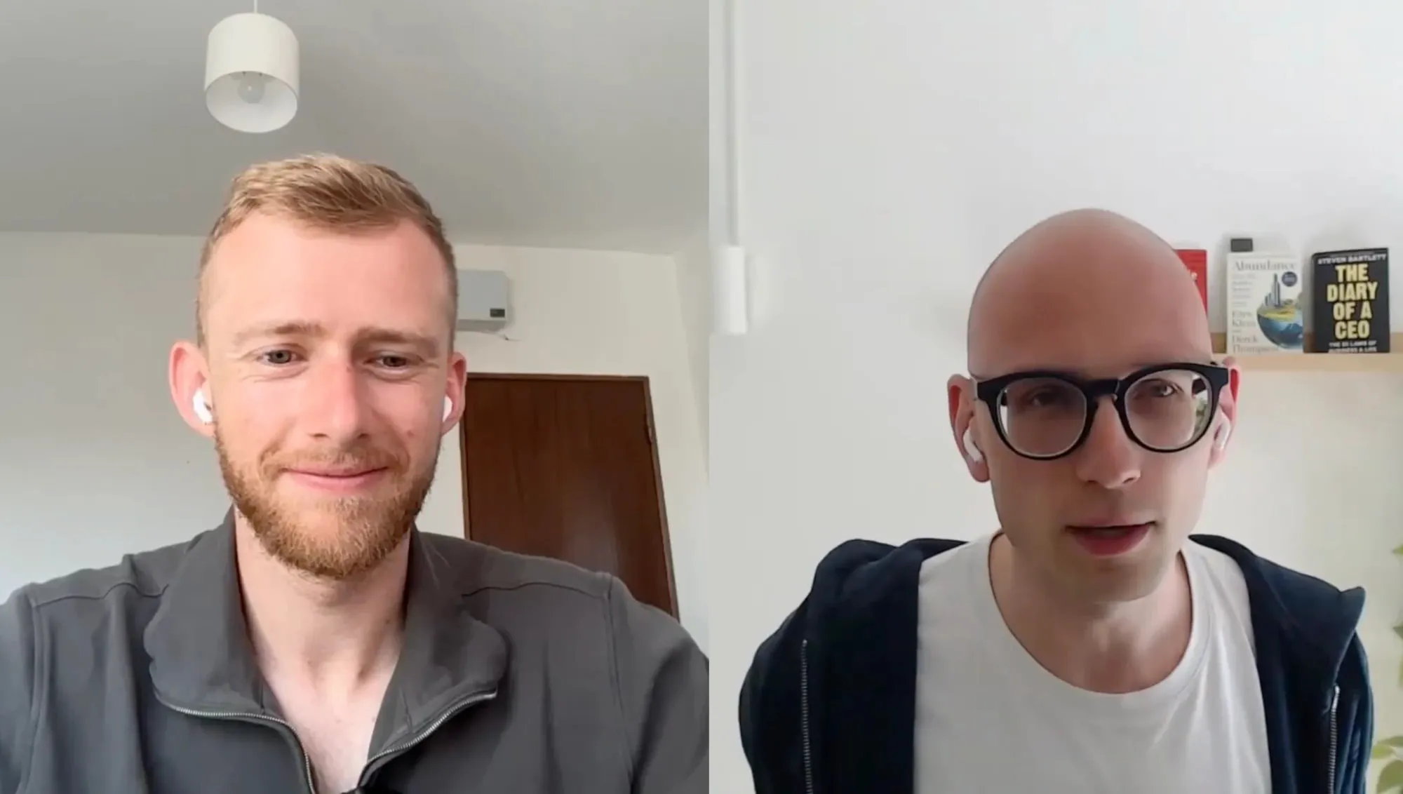 Nik Zechner talking to a guest on his podcast